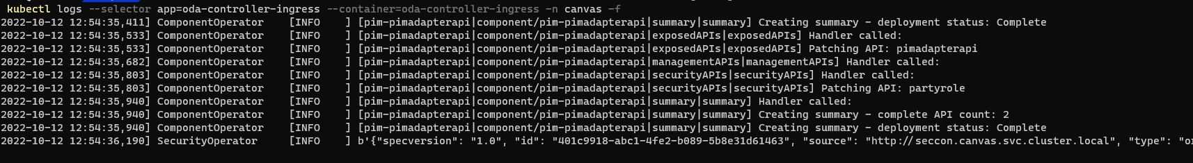 Logging output